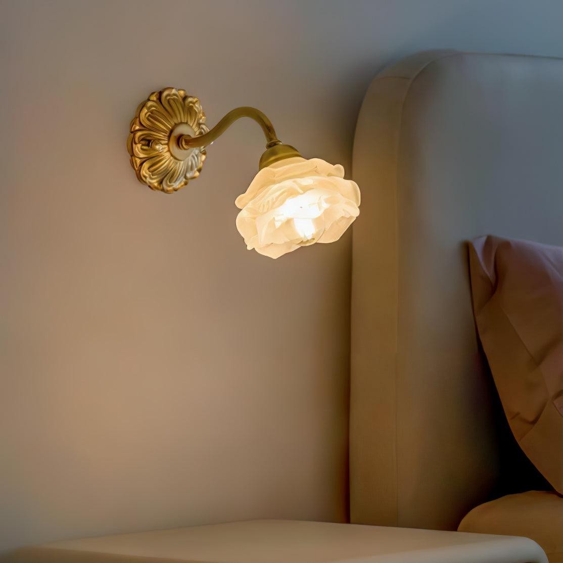 Brass Rose Wall Light K277