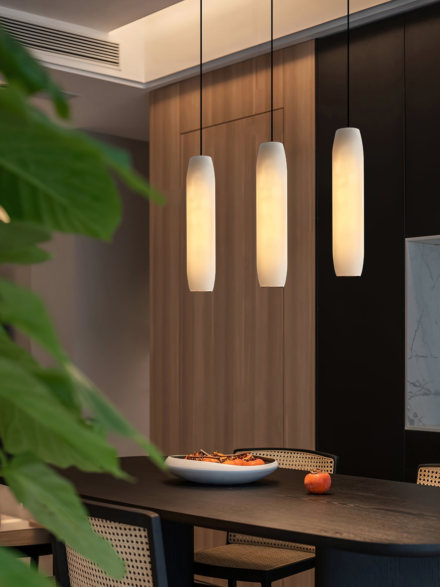 Alabaster Flute Pendant Light D436