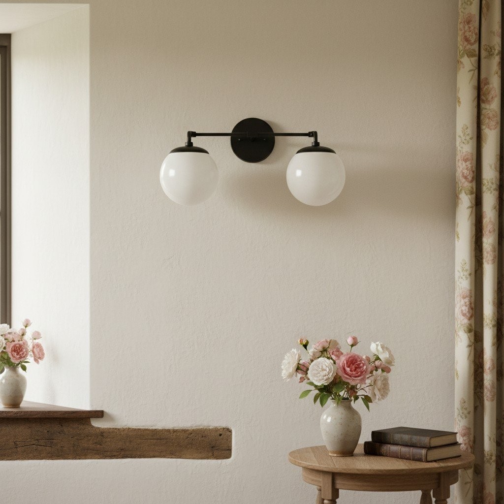 Glorica Glass Wall Sconce - Modern Vintage Vanity Light Fixture K1550