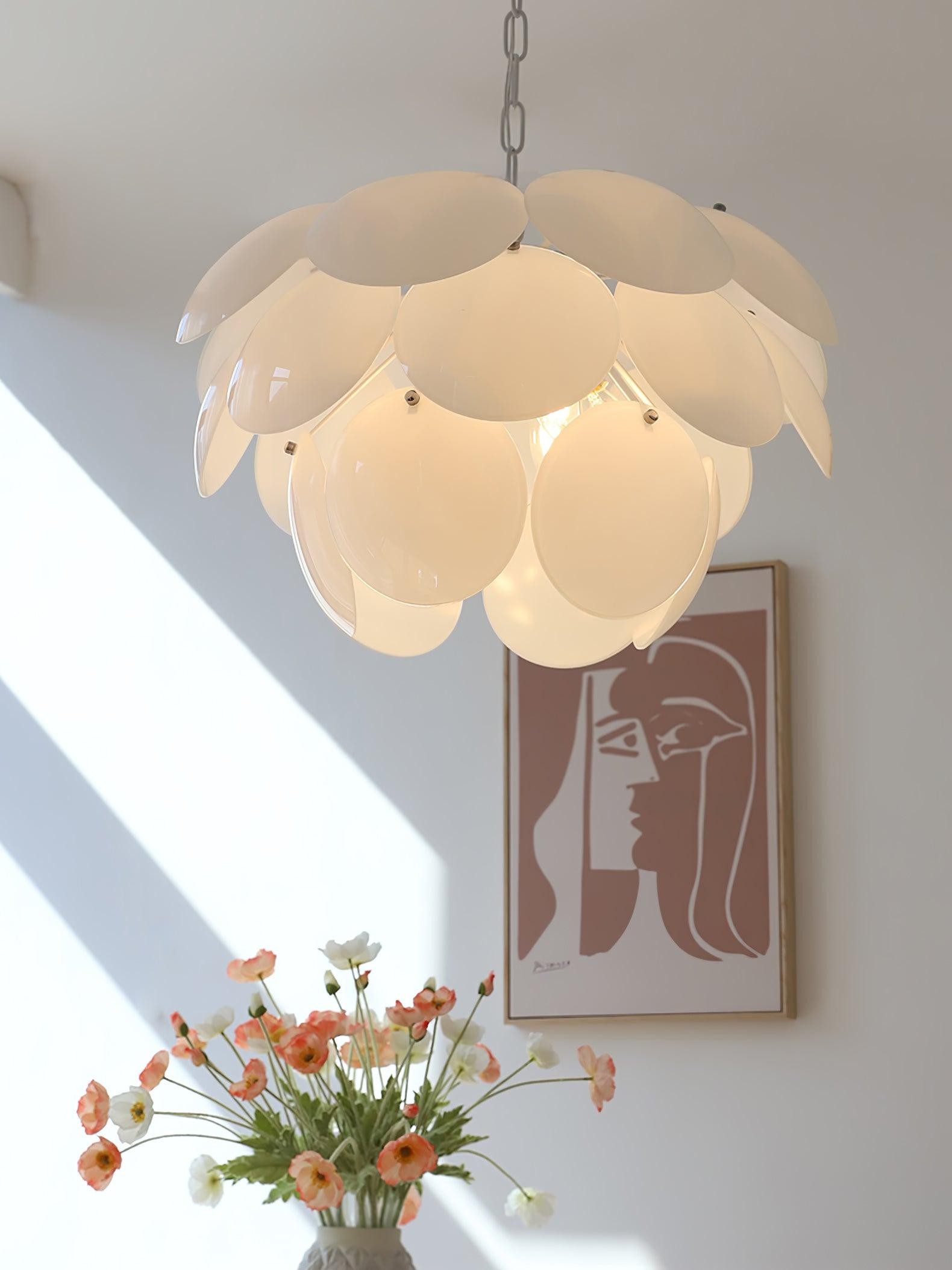 Luxury Fashion Luminous Petal Glass Chandelier K473
