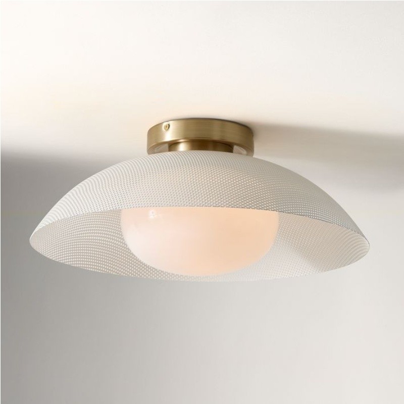 Elorina Flush Mount Glass/Metal Ceiling Light - A Stylish Fixture for Modern Spaces K1333