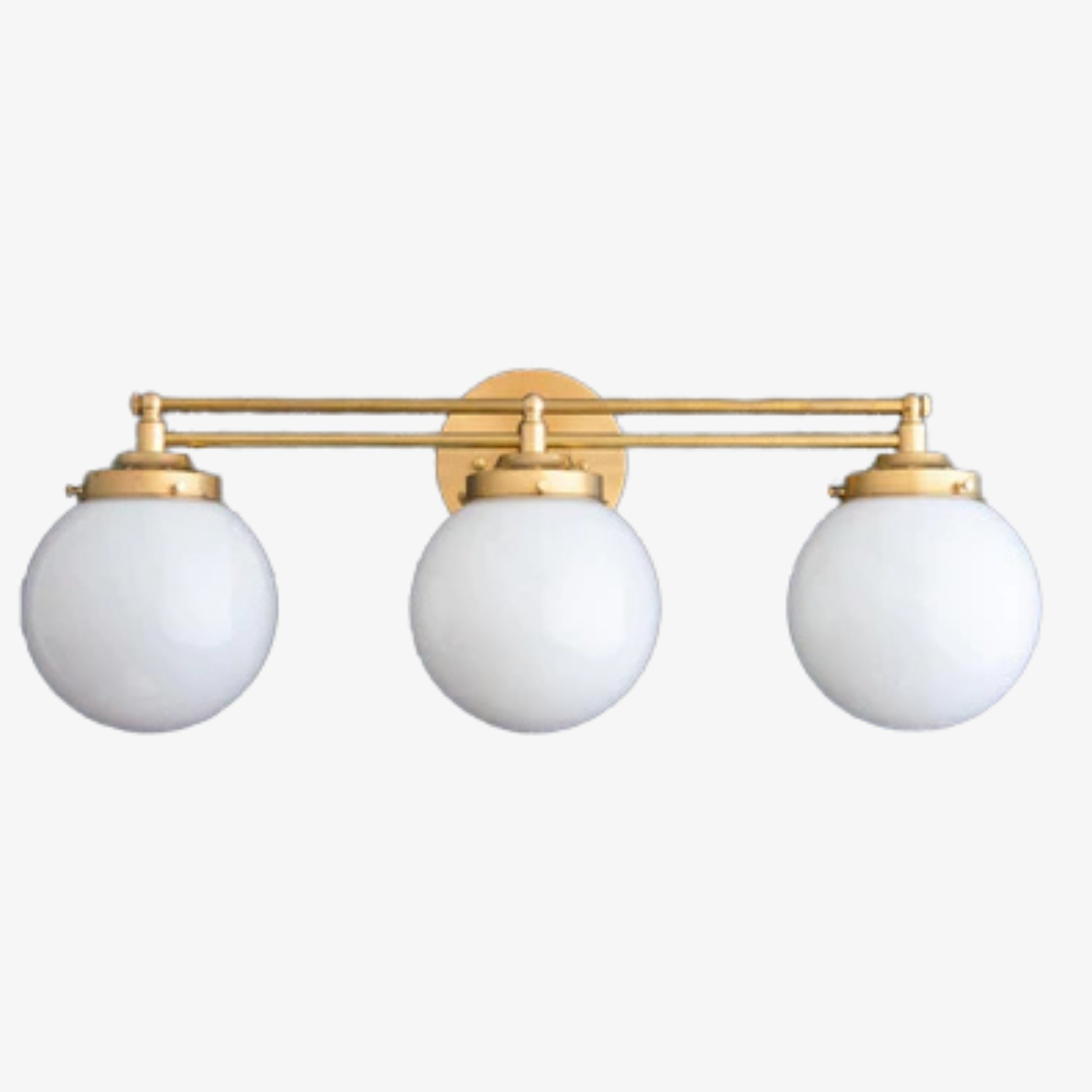 Glorica Glass Contemporary Vanity Light - 3 Light Globe Bathroom Fixture Opal Glass K1515