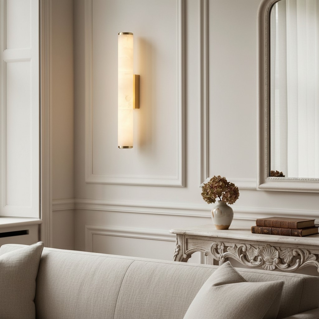 Solaryx Modern Alabaster Wall Lamp - Lighting for Bedroom Living Room K2313