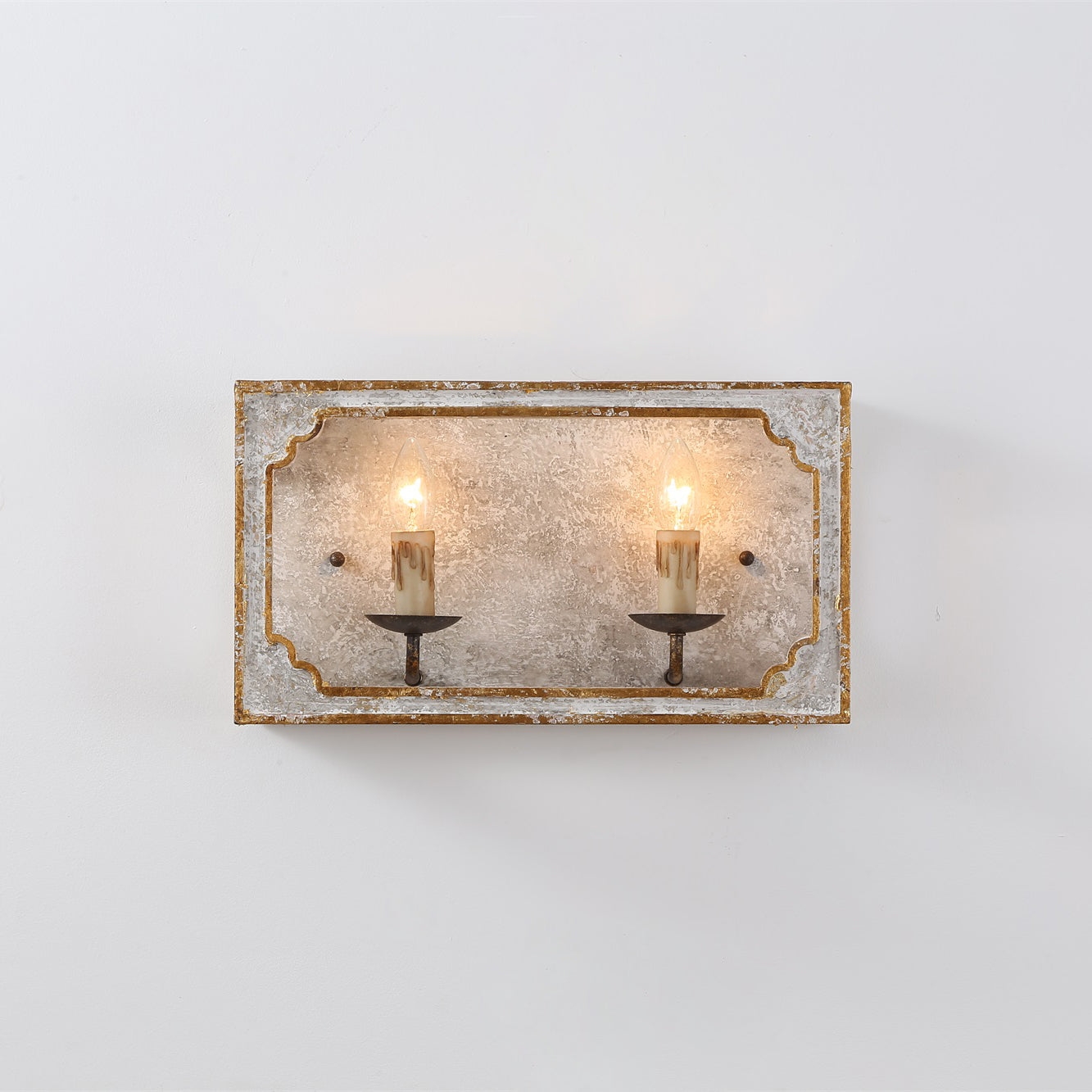 Boho Rustic Cube Sconce D630