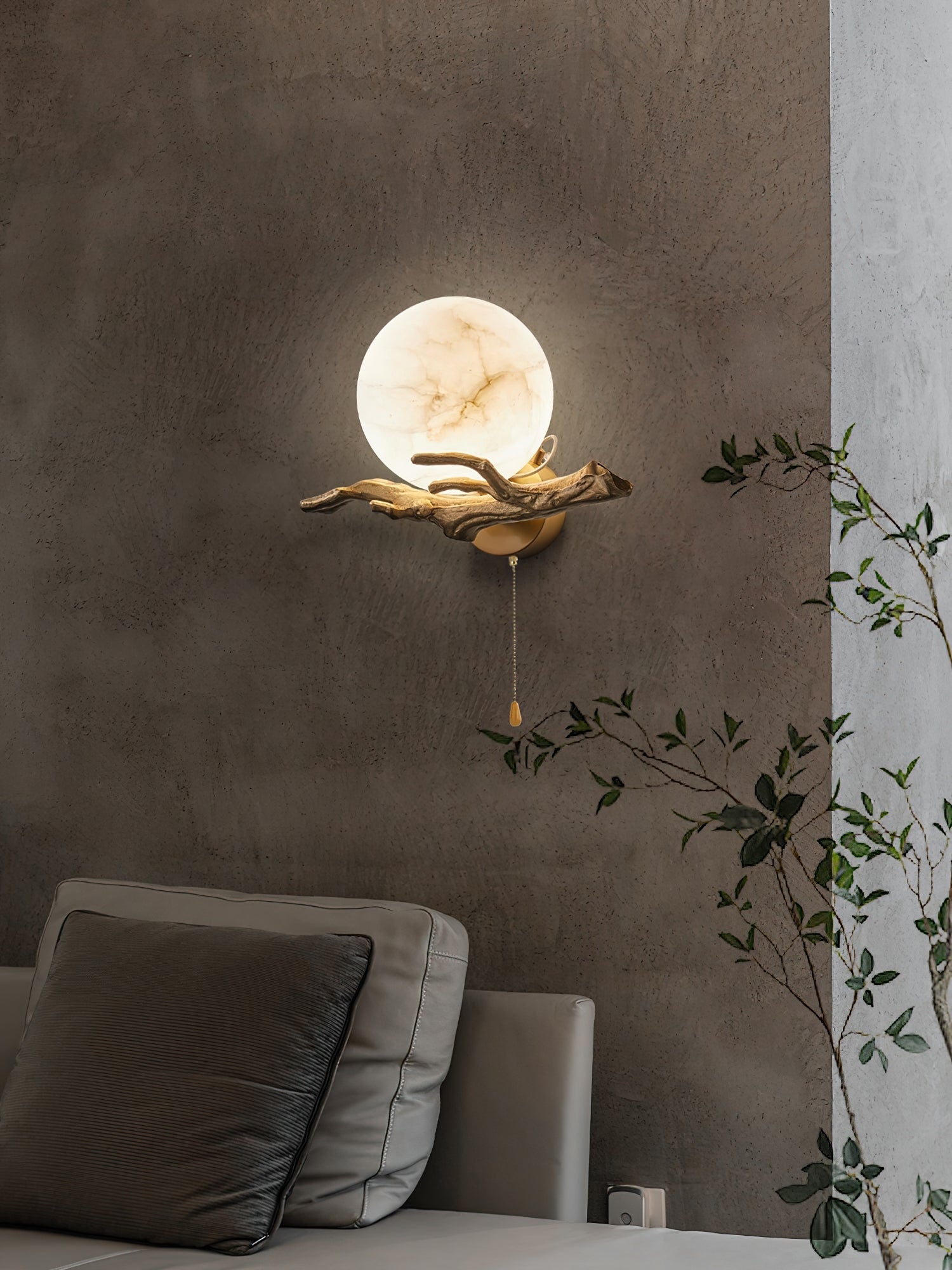 Retro Twigs Alabaster Wall Lamp D435