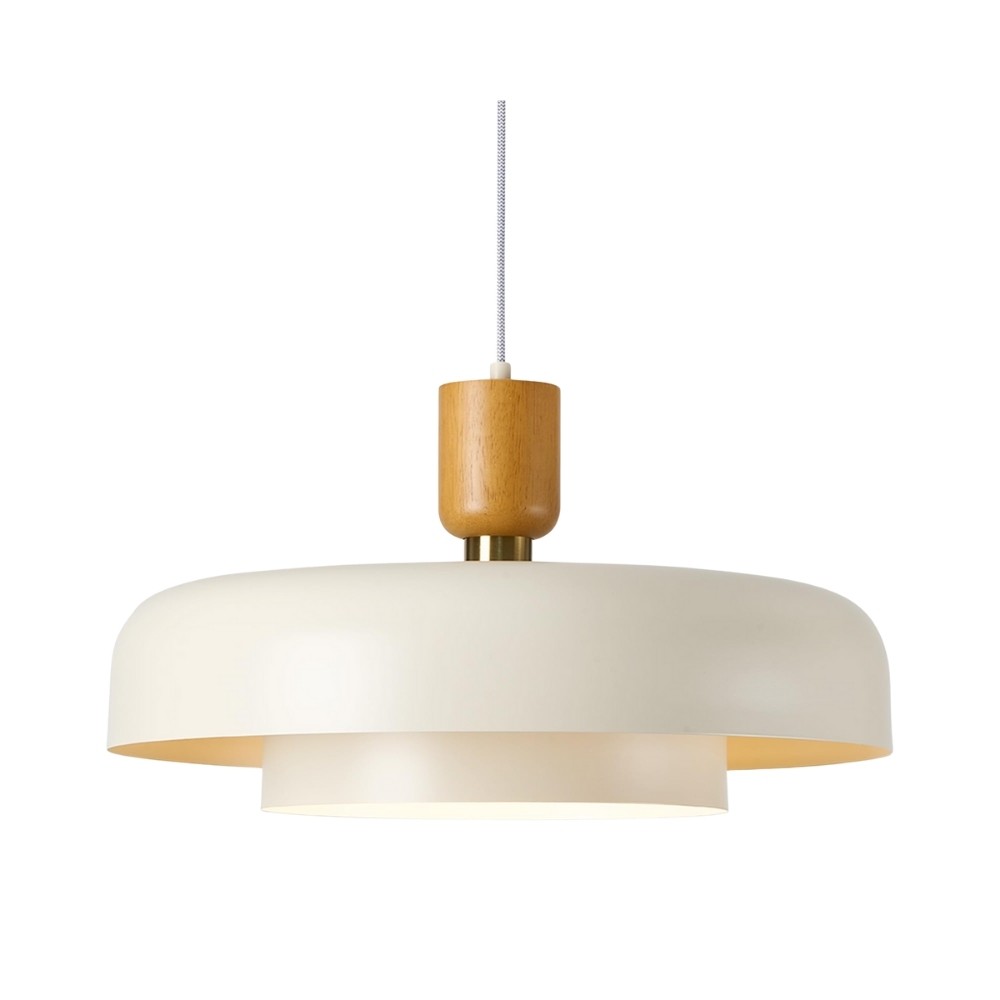 Nordic Double Layers Pendant Light - Minimalist Wood Metal Pendant For Kitchen K1123