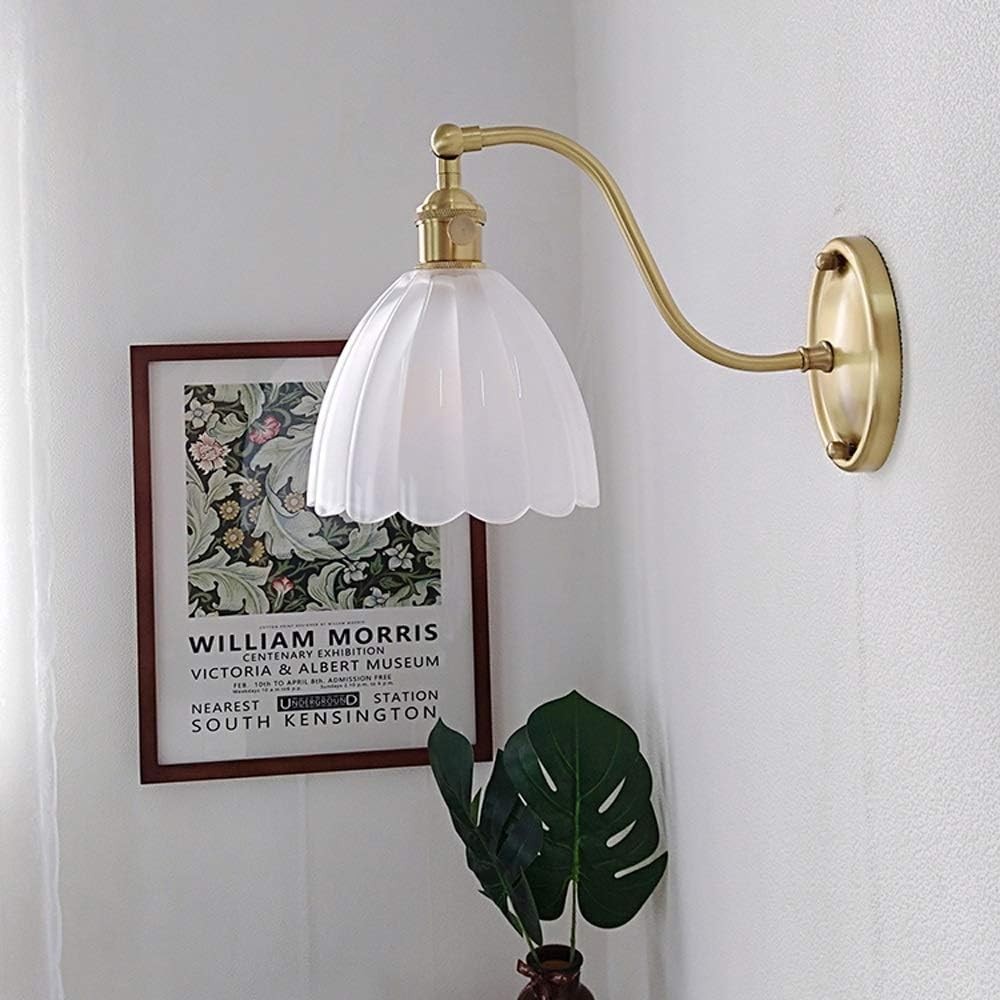 Retro Brass Glass Wall Lamp