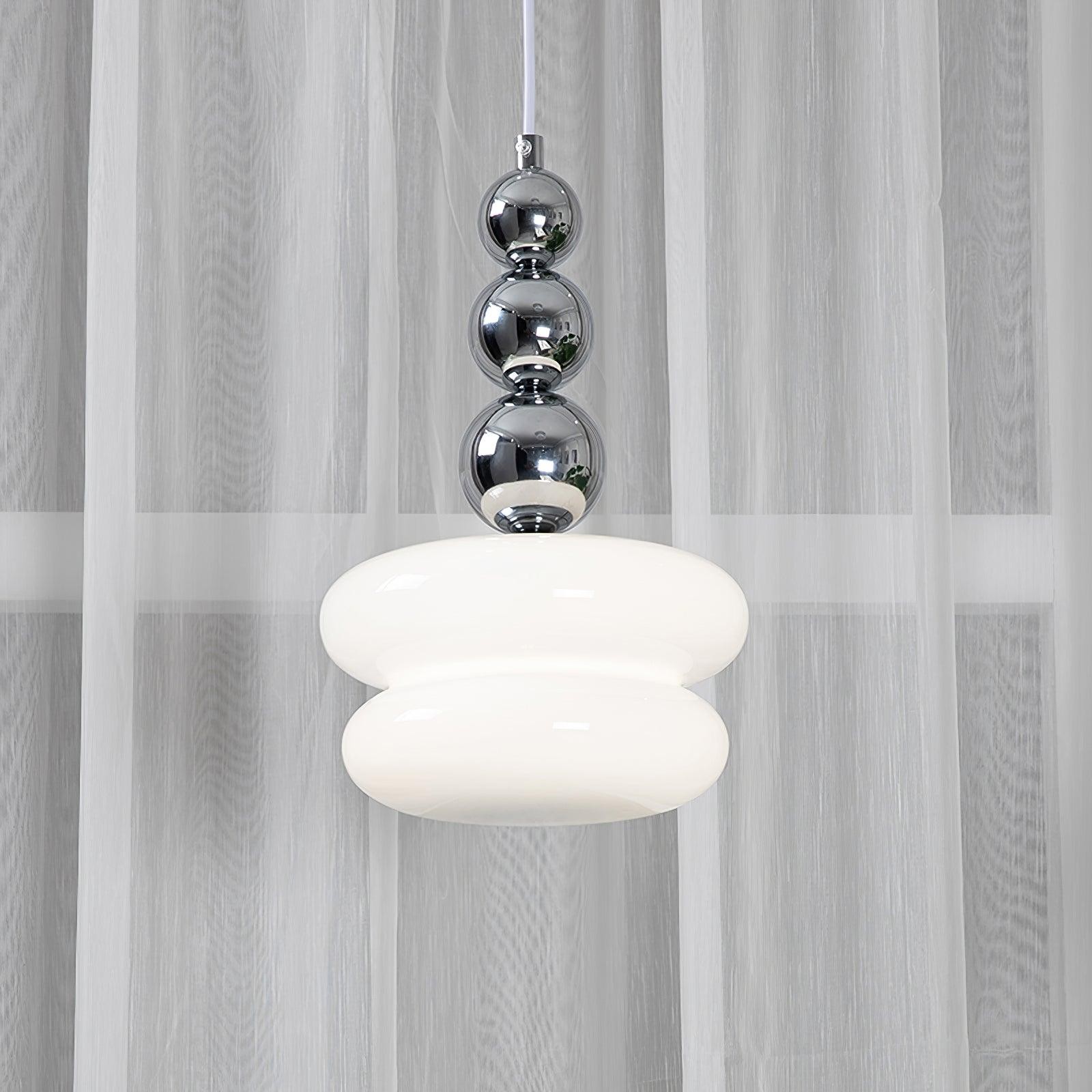 Contemporary Nordic Glass Ball Hoist Pendant Light For Living Room K524