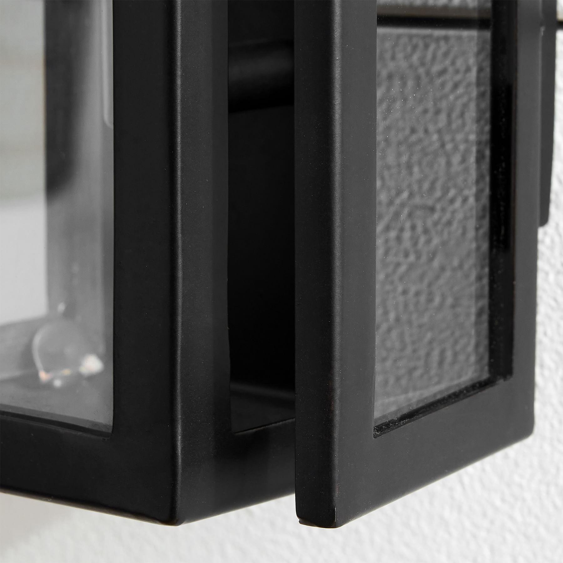Ferrix Modern Glass and Iron Outdoor Wall Lamp - Stylish Exterior Lighting for Porch K1360