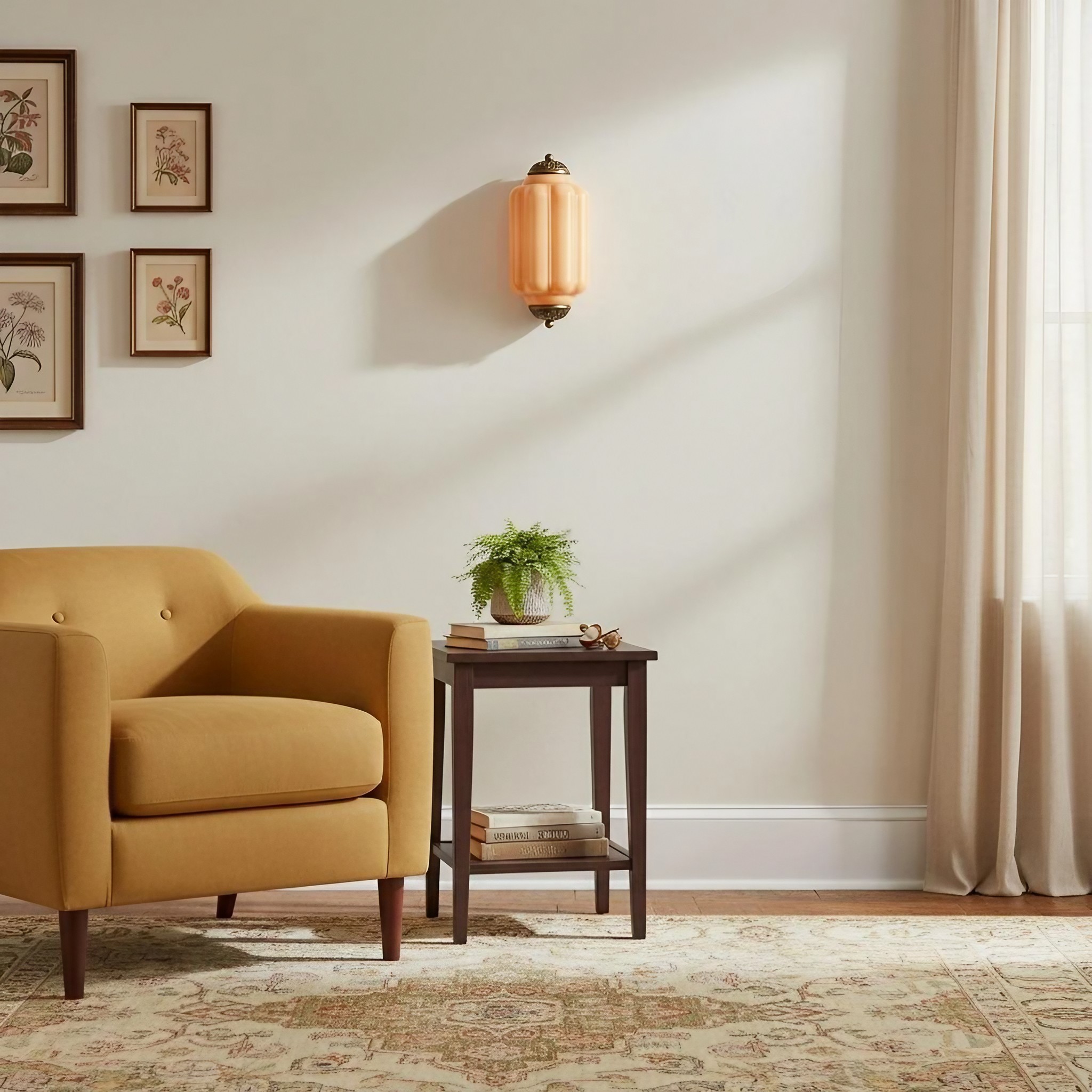 Eloise Long Pumpkin Retro Glass Recessed Wall Lamp K865