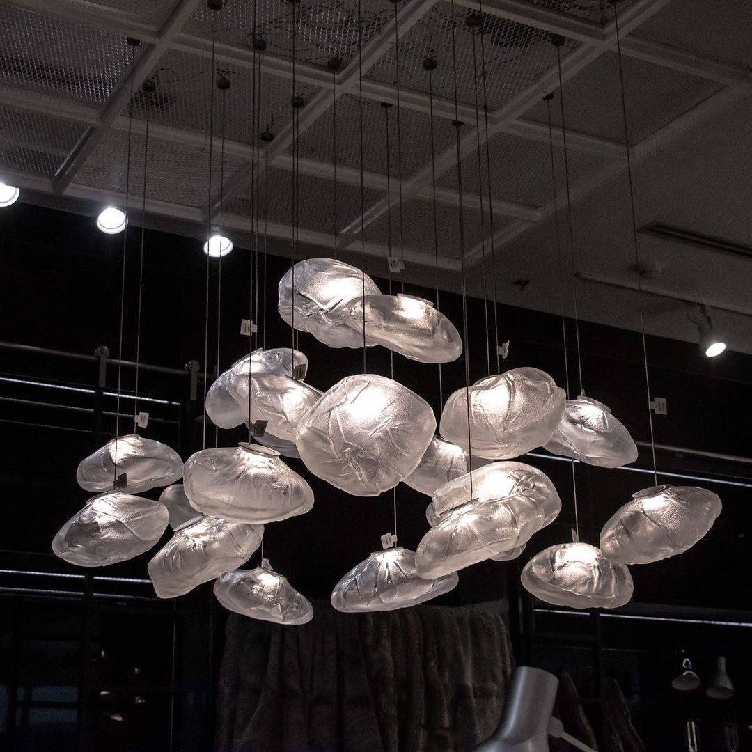 Multi-Head Irregular Glass Bubble Chandelier K216