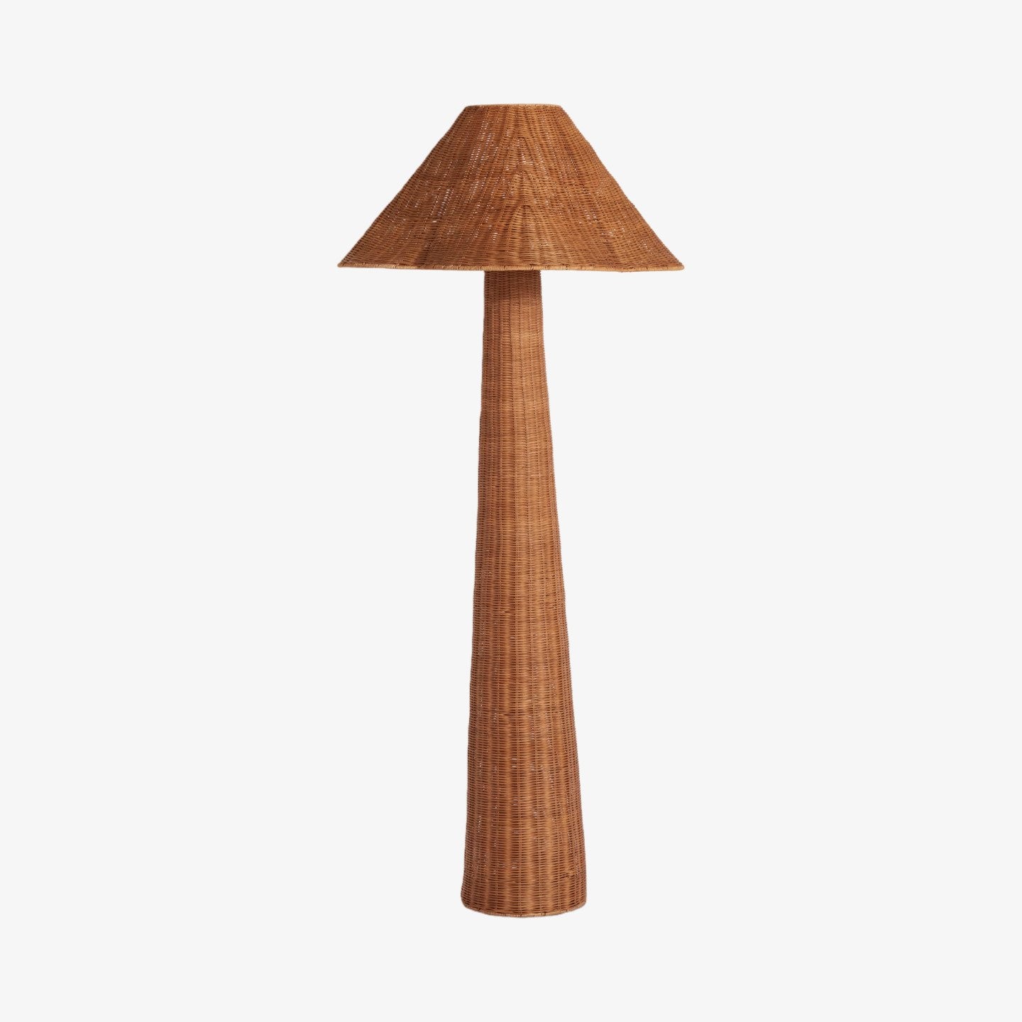 Wickara Woven Floor Lamp - Sculptural Rattan Design With Natural Rattan Style K1624
