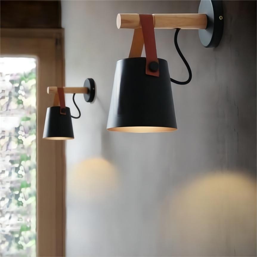 LED Wooden Nordic Strap Wall Light