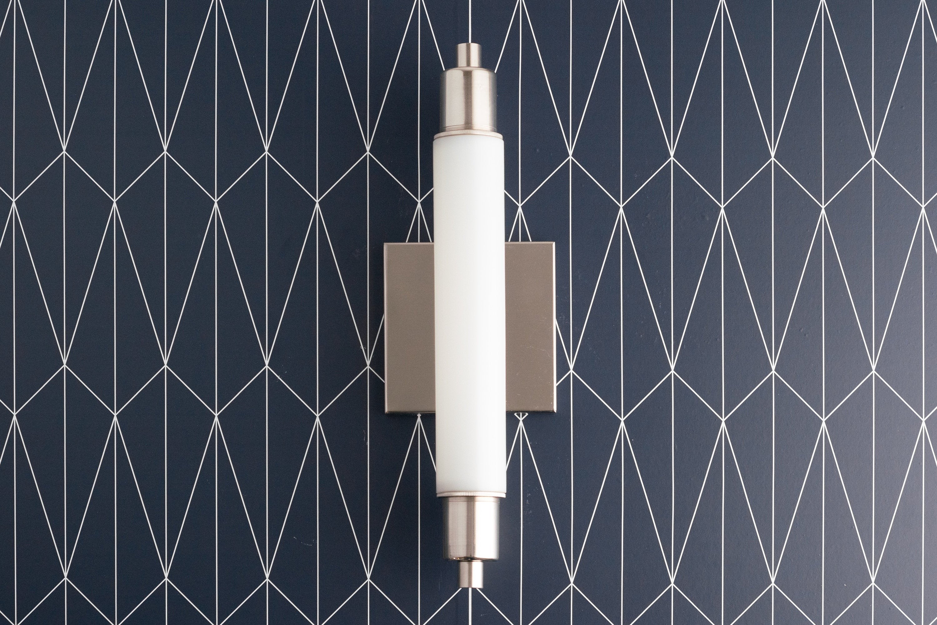 Ornato Luxe Modern Vanity Sconce - Art Deco Wall Light with Cylinder Shade K1520