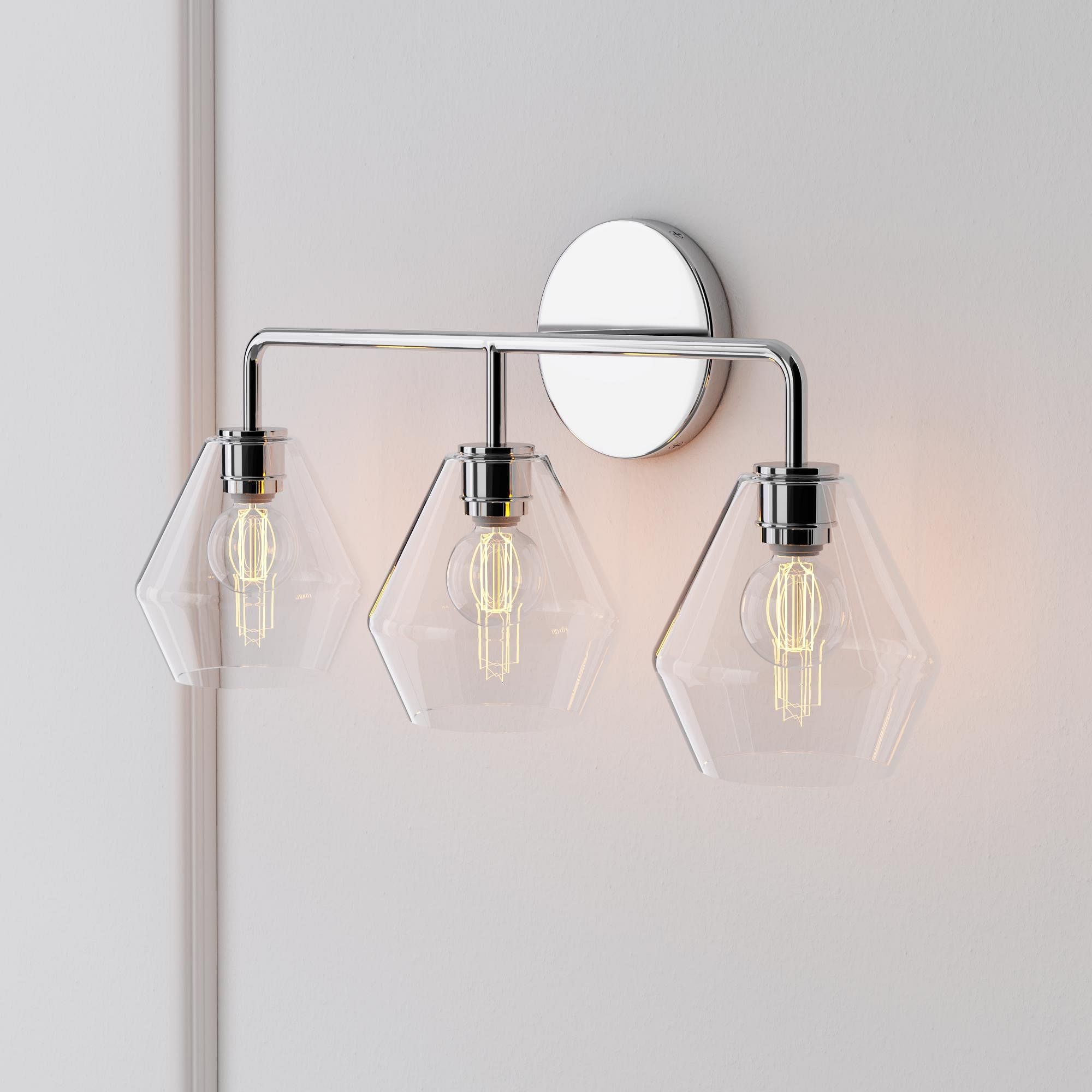 Merin Multi Head Dressing Table Wall Lamp - Metal And Glass Sculptural Lamp K1240