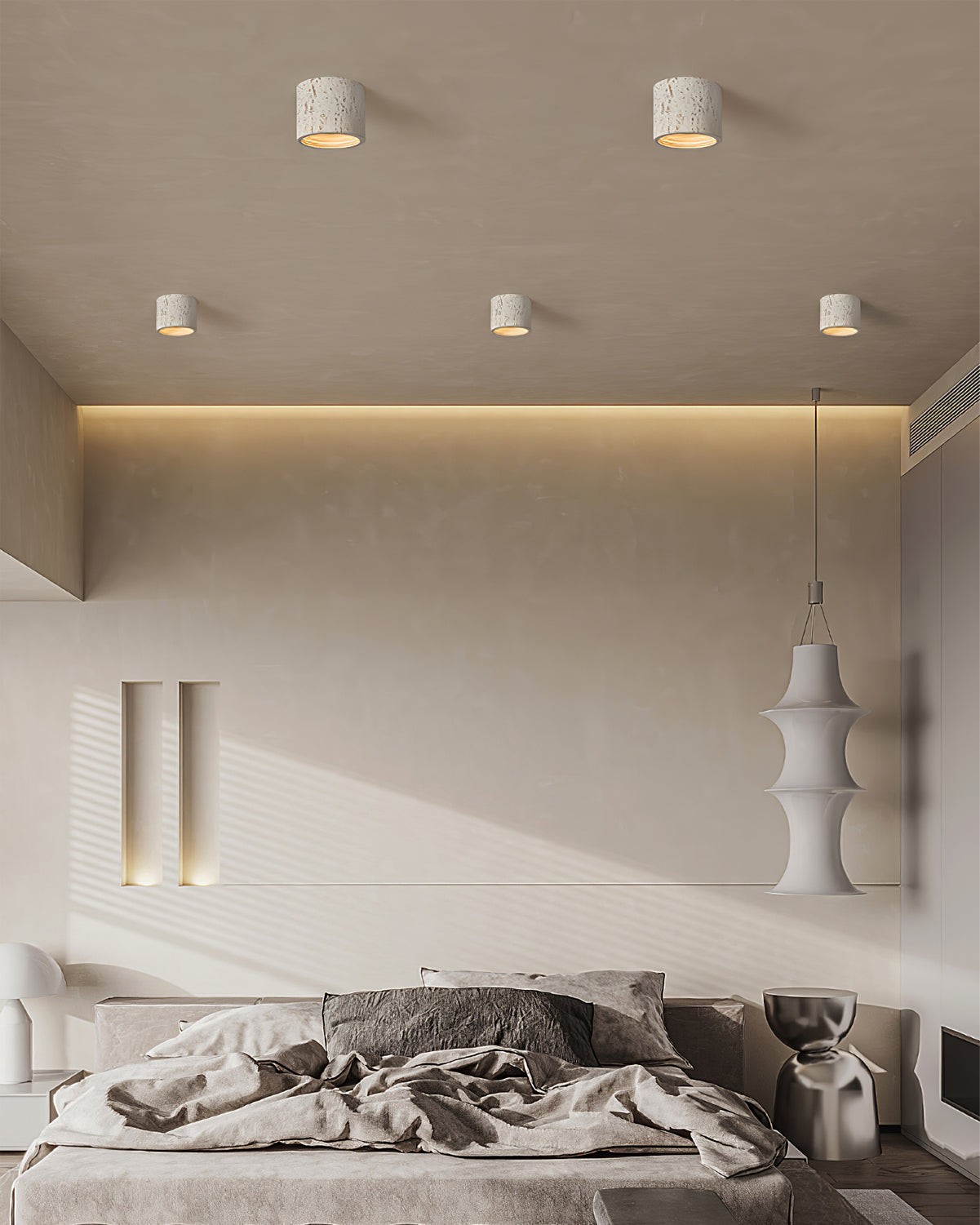 Modern Wabi-Sabi Cylindrical Ceiling Lamp K297