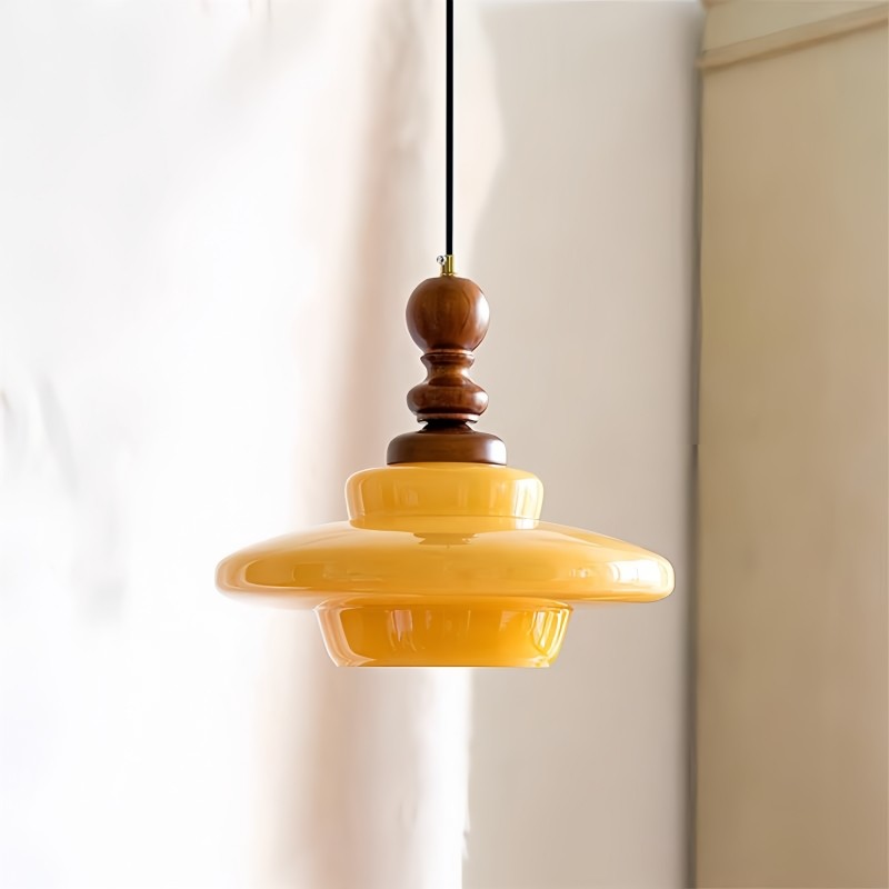 Medieval Cream Glass Pendant Lamp K319