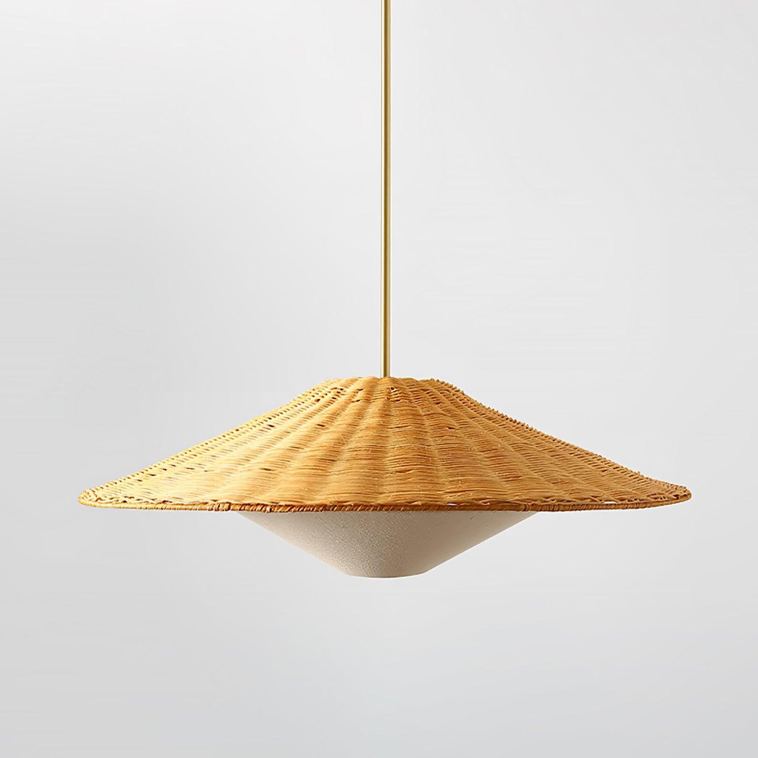 Rattan Hat Pendant Light Suitable For Living Room K612