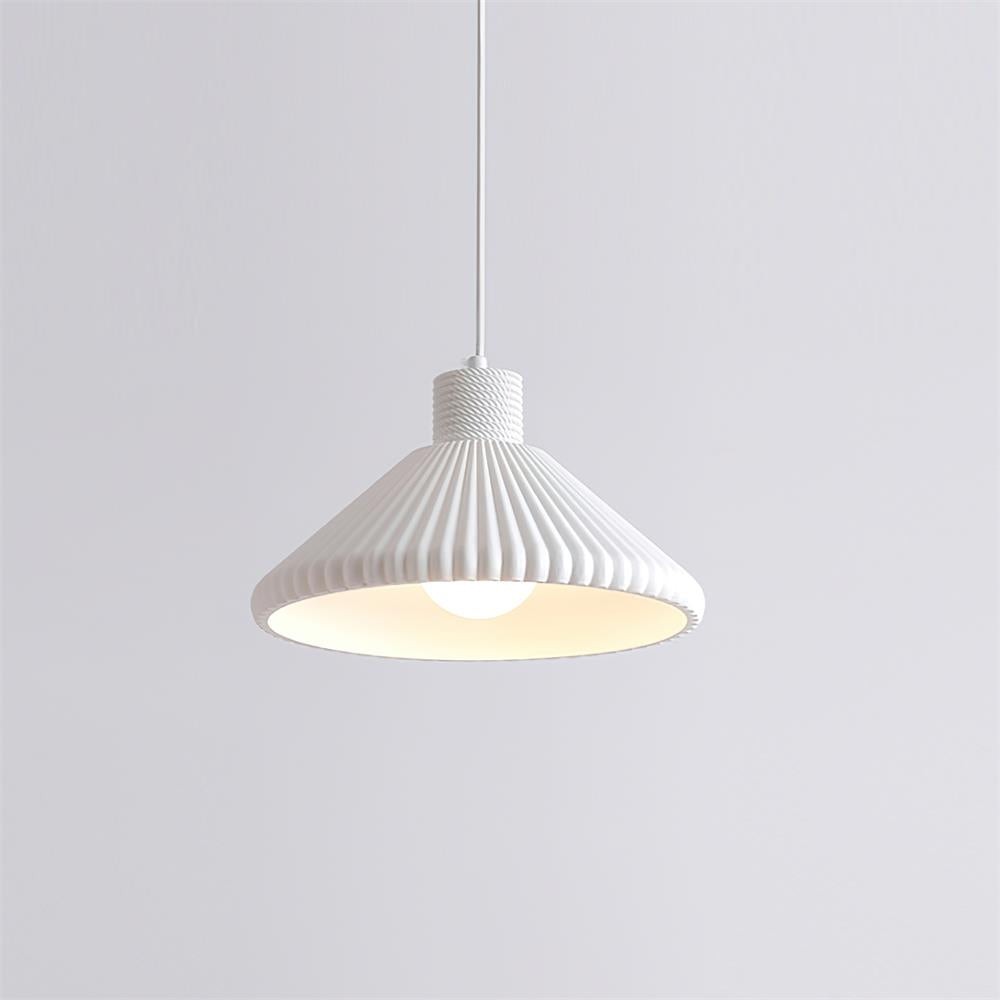 Cream Style Cone Striped Pendant Lamp K681