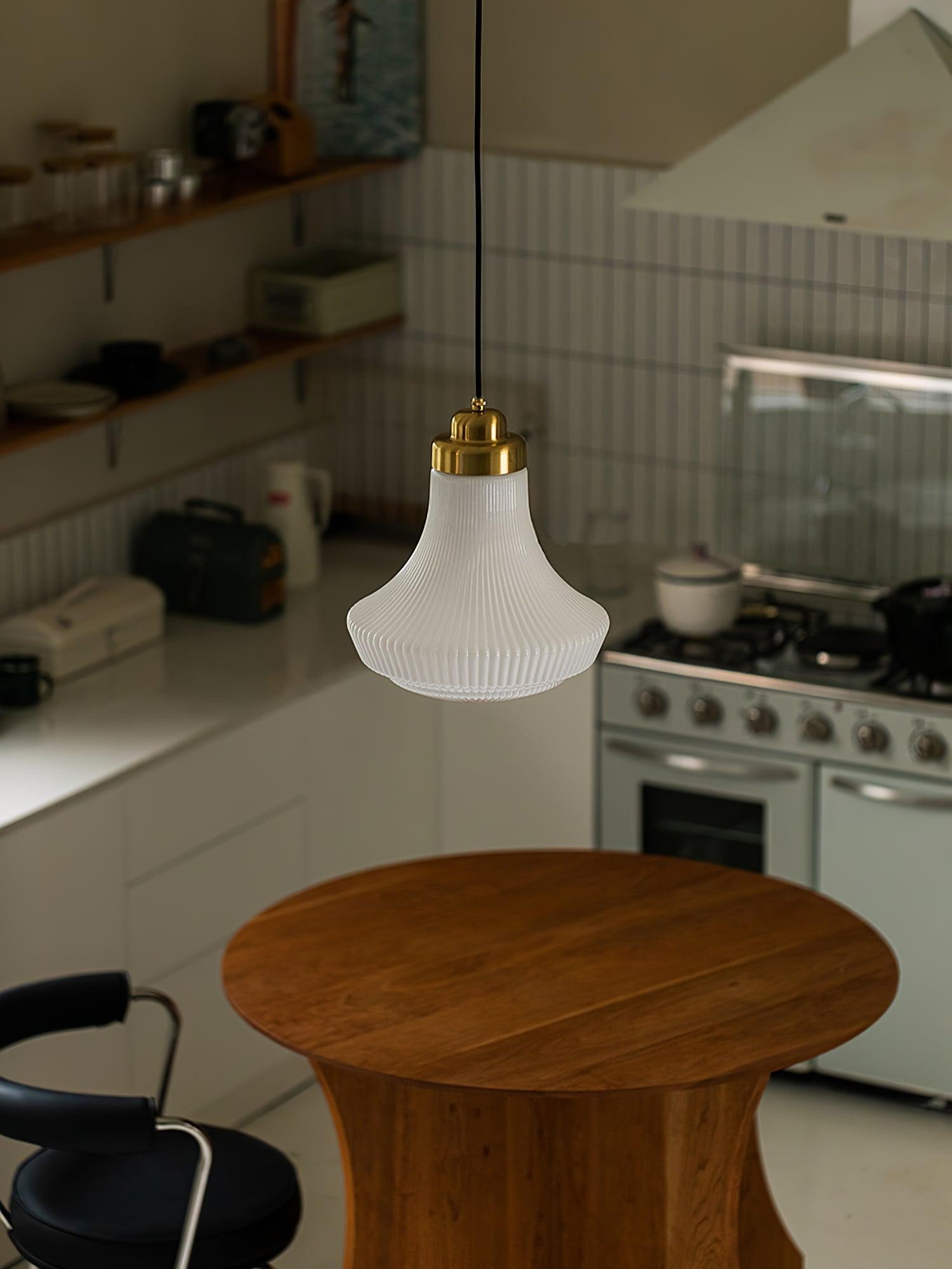 Classical Brass Alabaster Glass Pendant Lamp K659