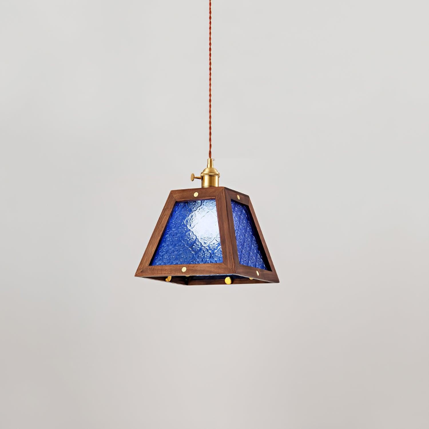 Retro Pattern Glass Pendant Lamp K288