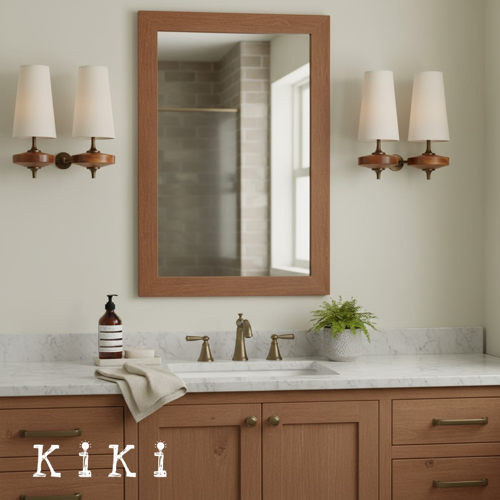 Hour Retro Wood Metal Wall Lamp – Elegant Fabric Accent Lighting for Living Spaces K1208
