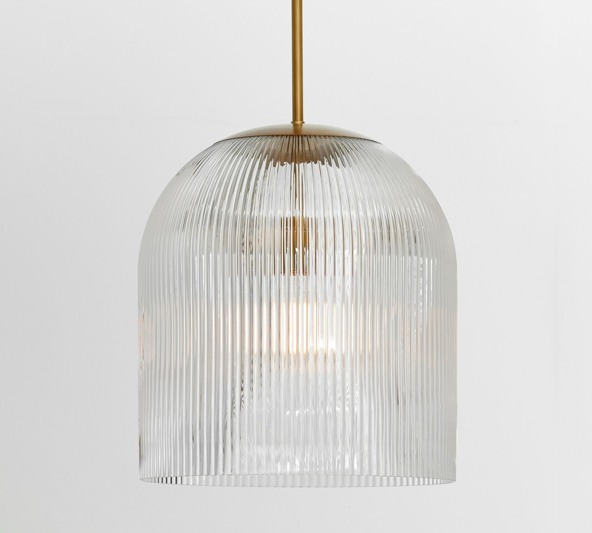Bravira Textured Glass Pendant Light - Minimalist Modern Lamp for Kitchen Island K1325