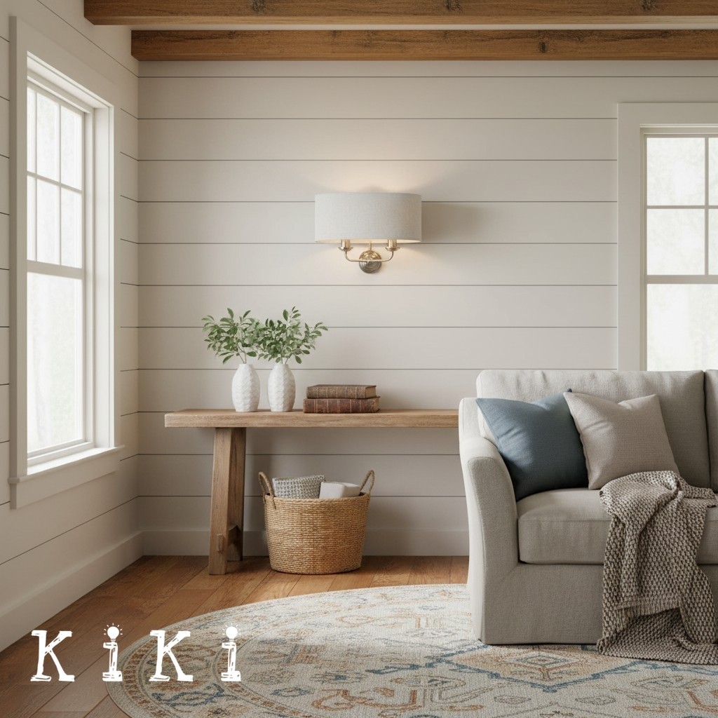 Tela Refined Metal and Fabric Wall Lamp - Timeless Style Wall Sconce for Hallway or Entryway K1796