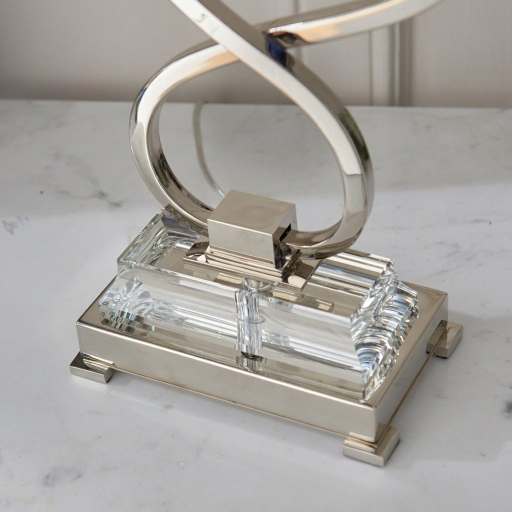 Talonis Double Table Lamp - Dual Shades and Metal Base for Living Room K1909