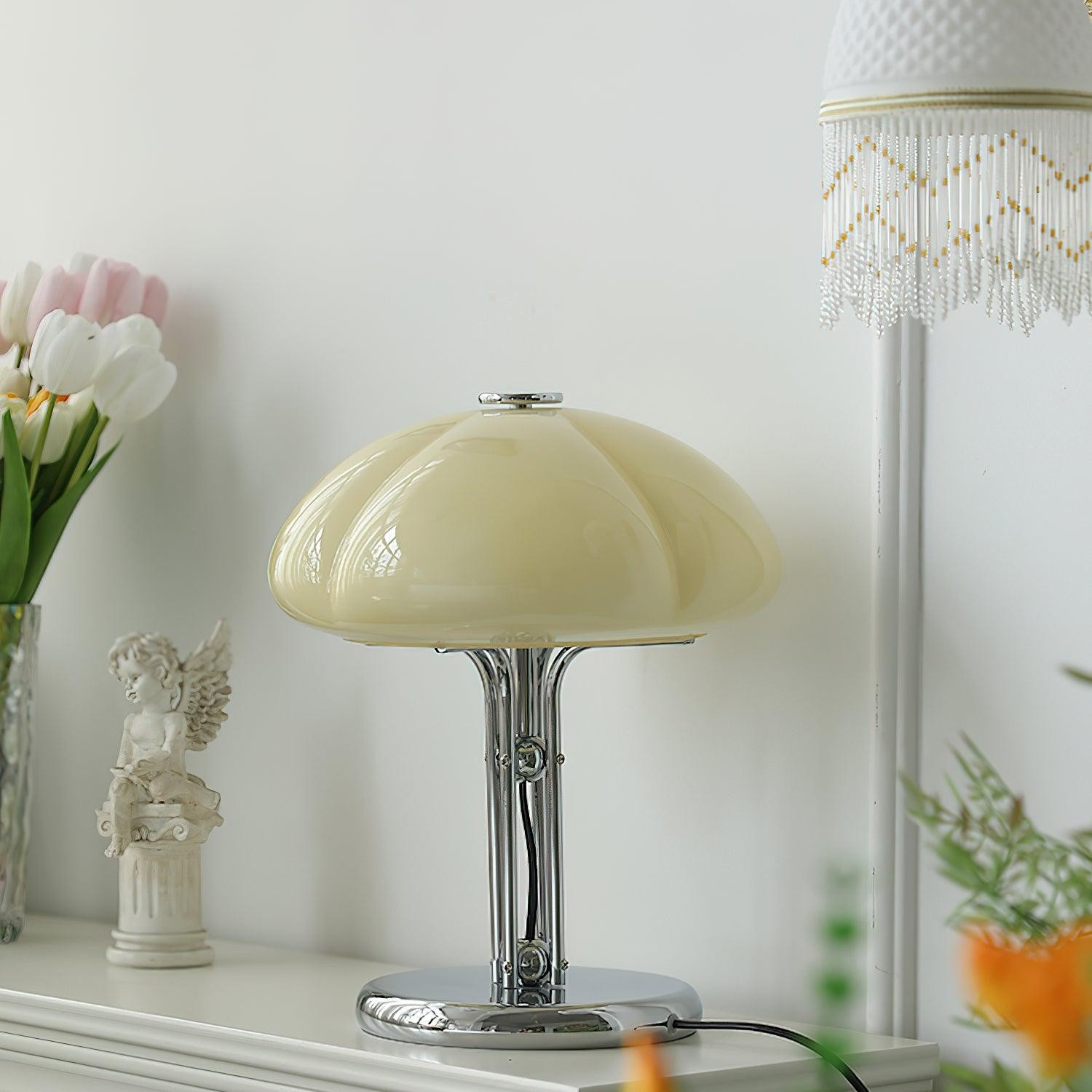 High-Grade Bedroom Bedside Mushroom Glass Table Lamp K302