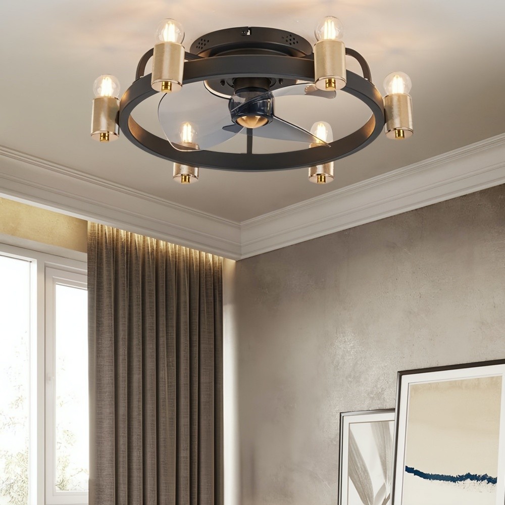 American Industrial Quiet Ceiling Fan Light K1108