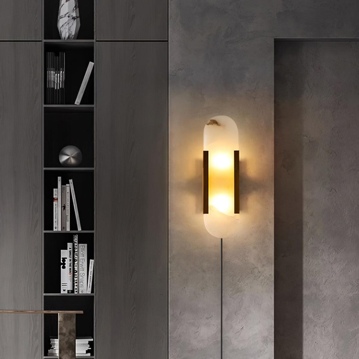Alabaster Elongated Plug In Wall Lamp K501