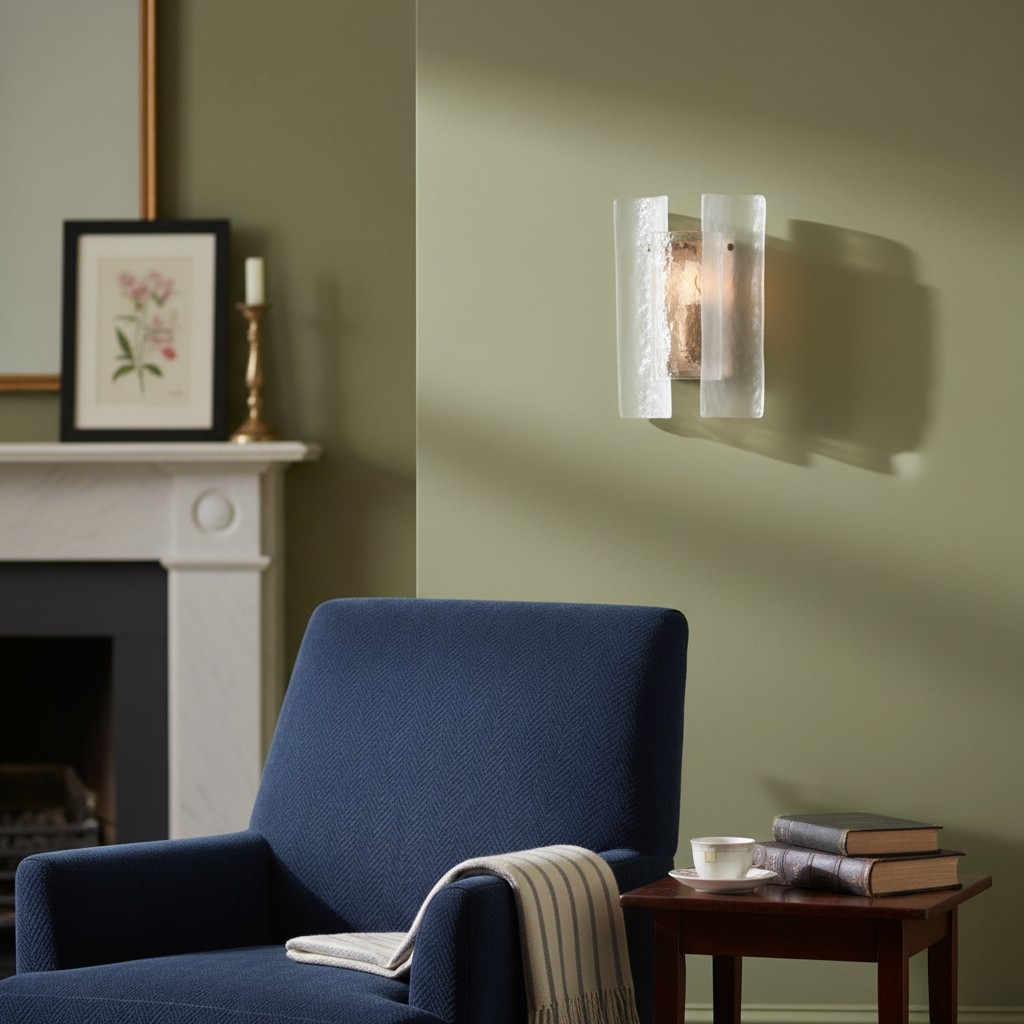 Velora Clear Murano Glass Wall Light - Layered Glass Sconce for Bedroom K2359