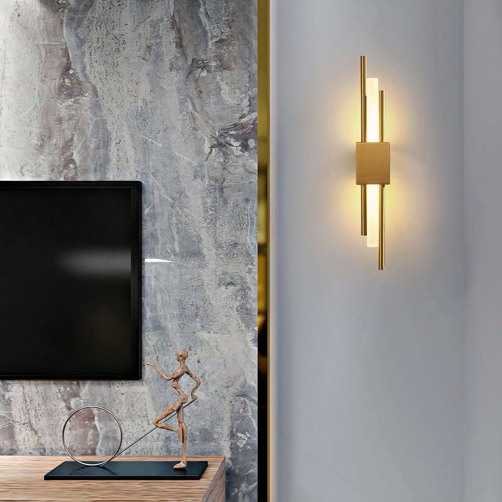Post Modern Minimalist Light Luxury Grille Wall Lamp K409