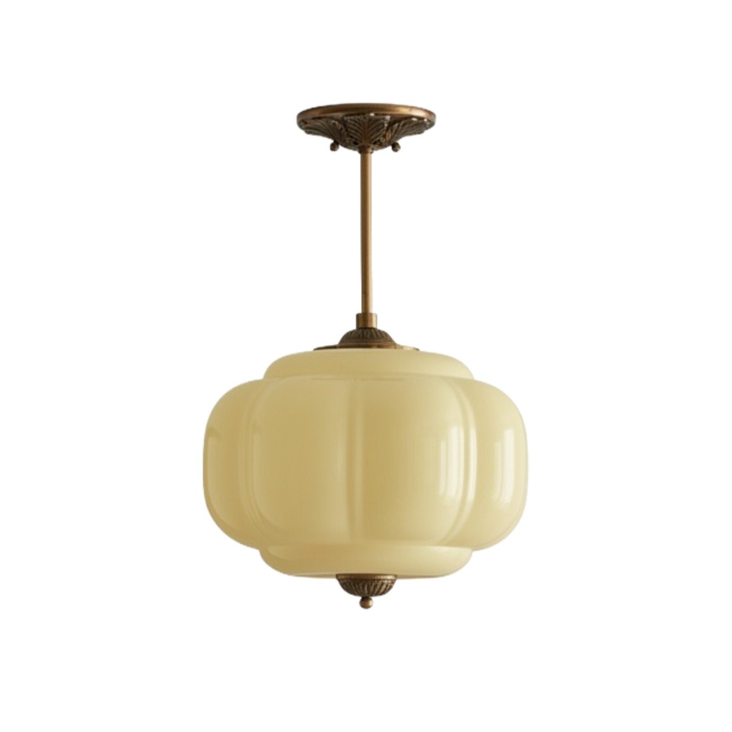 Eloise Classic Glass Pendant Light - Retro Glass and Metal Hanging Lamp for Kitchen Island Cafe K1475