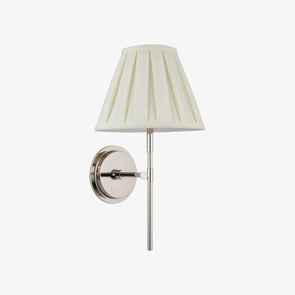 Cremaris Metal Wall Light with Fabric Shade - Timeless Sconce for Interior Lighting K1989
