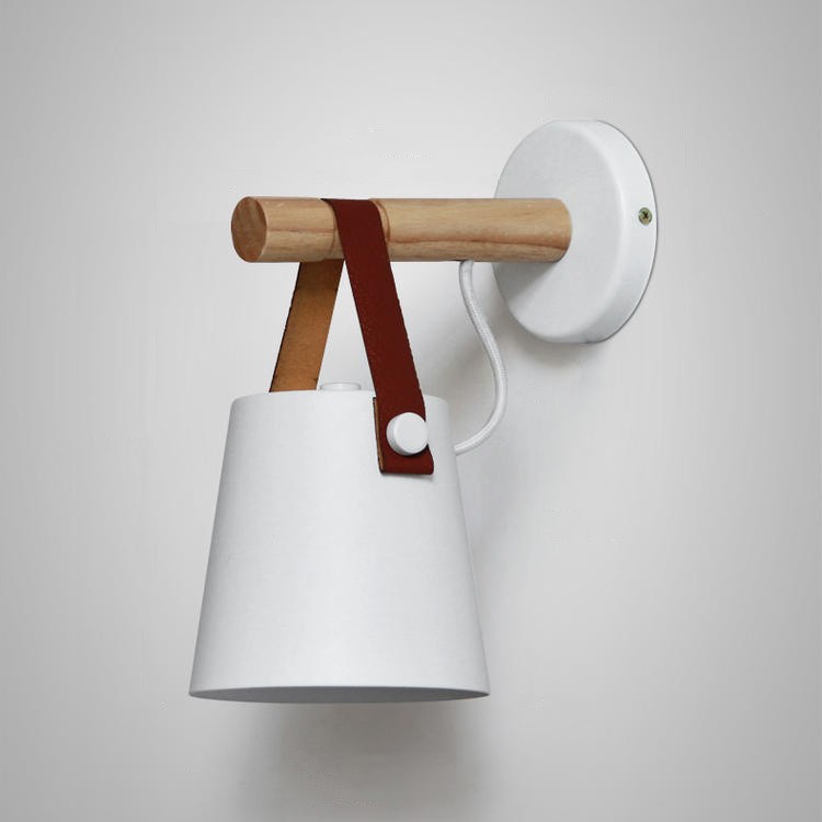LED Wooden Nordic Strap Wall Light
