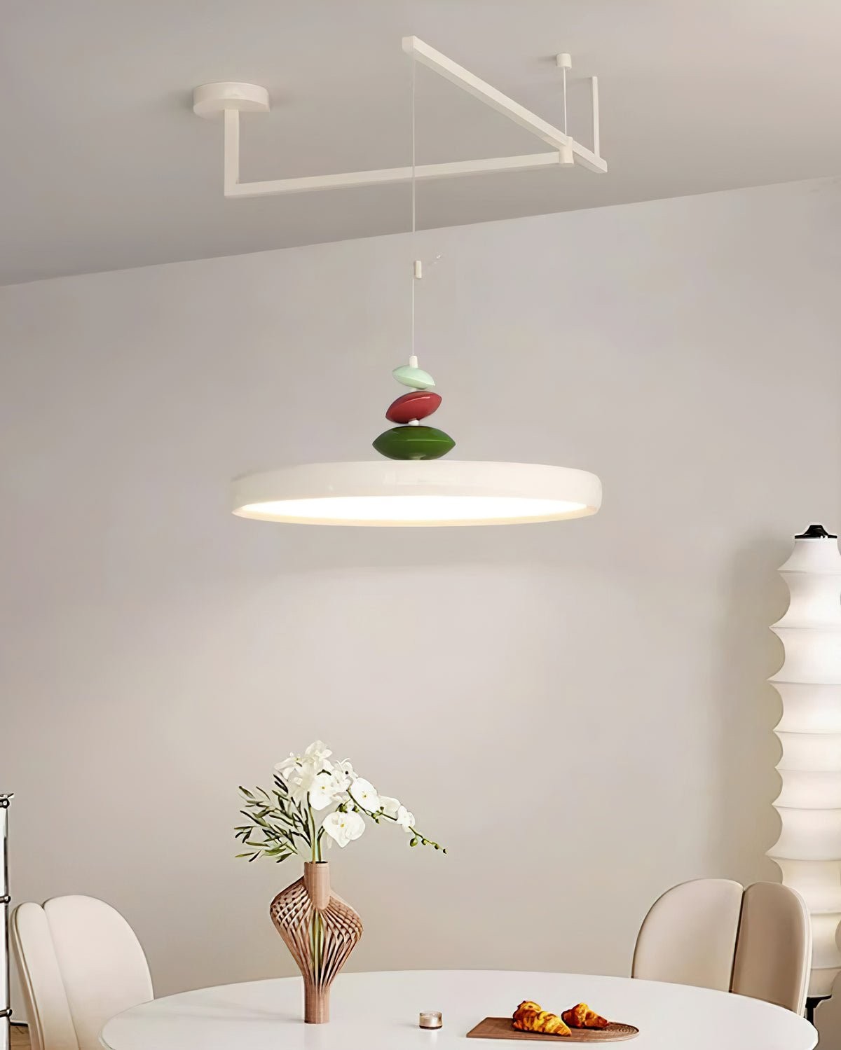 Swing Arm Stone Pendant Light K683