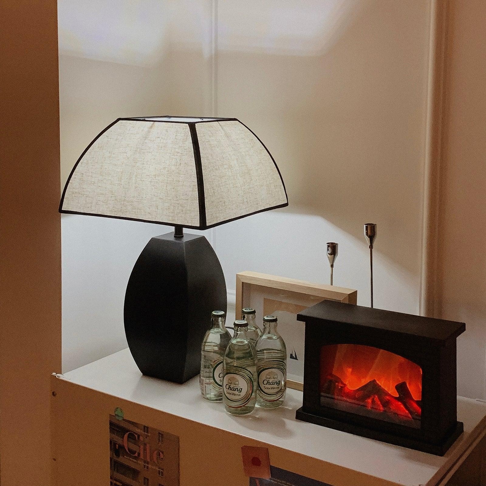 Retro Metal Mushroom Fabric Table Lamp K430