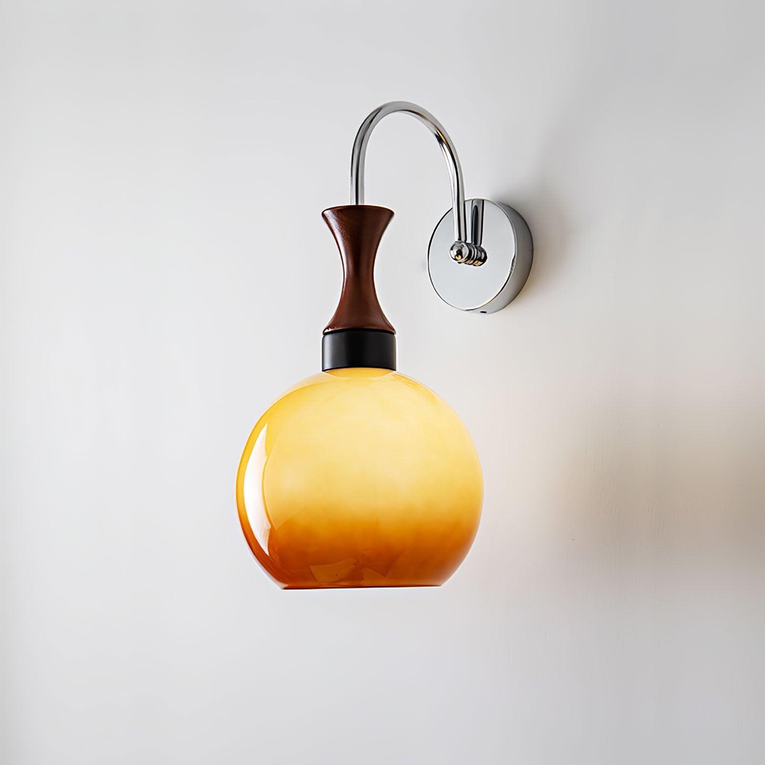 Spherical Yellow Wall Lamp K562