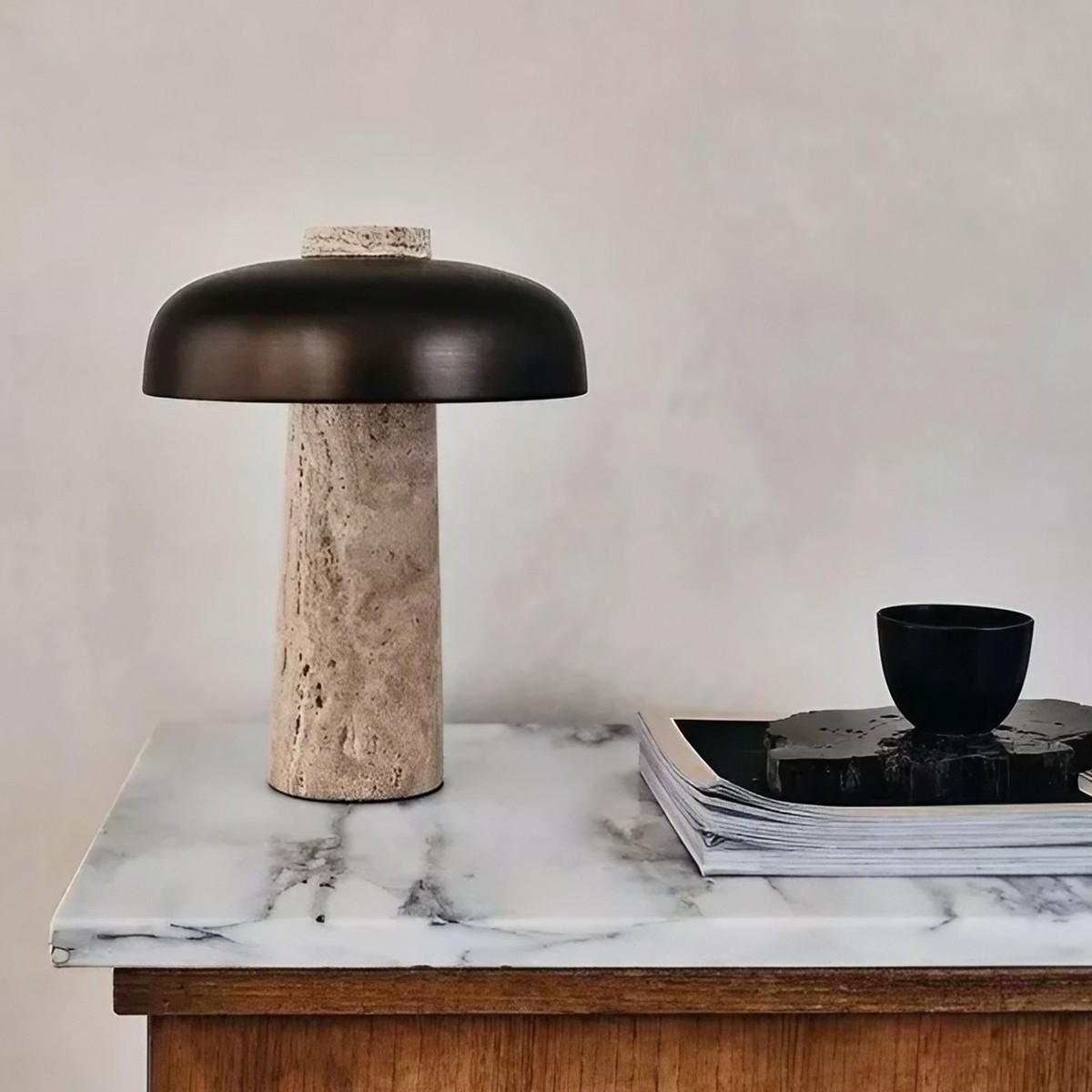 Metal Mushroom Natural Texture Table Lamp K689