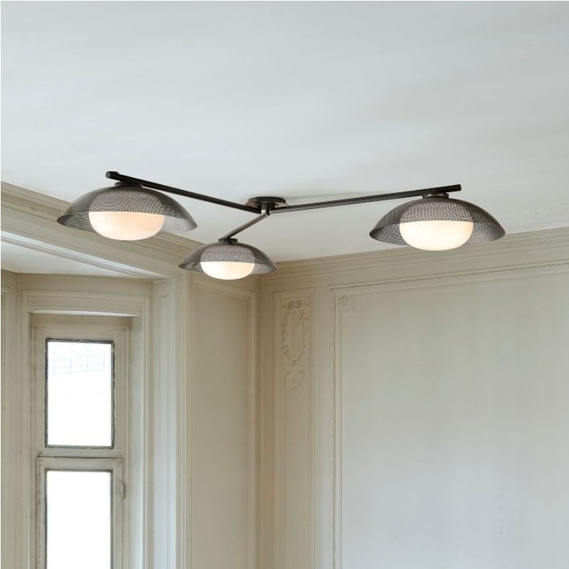 Elorina 3-Light Flush Mount Glass/Metal Ceiling Light - A Stylish Fixture for Modern Spaces K1292