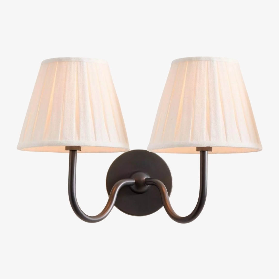 Luvora Pleated Fabric Shade Wall Sconce – Modern Classic Indoor Lighting K1306