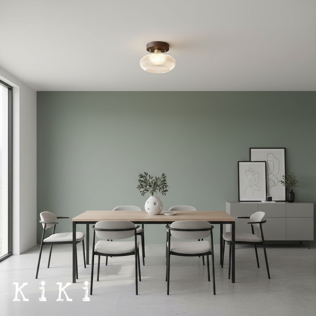 Soliro Contemporary Glass Dome Ceiling Light - Sleek Flush Mount Lamp for Hallway K2238