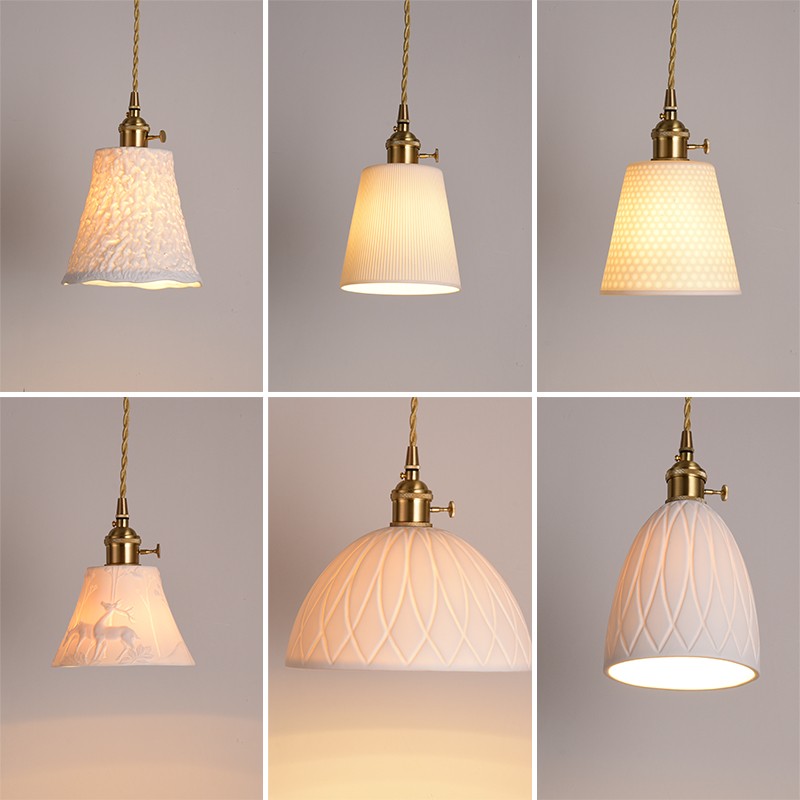 KiKi Ceramic Brass Pendant