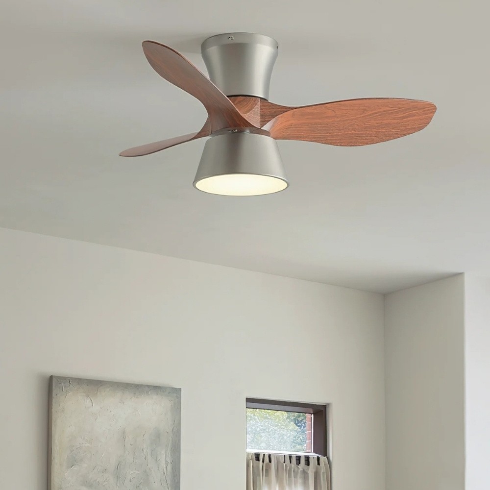 Retro Led Quiet Ceiling Fan Light For Dining Room K1111