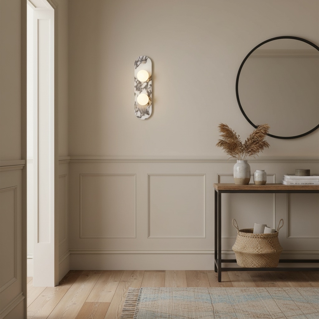 Vinbrea Modern Accent Wall Lamp - Marble Body Design for Living Room or Bedroom K2381