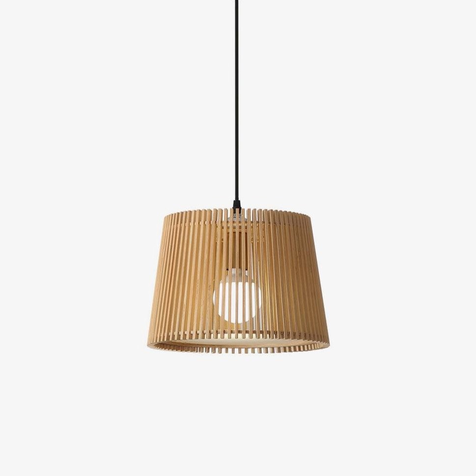 Wooden Log Color Cage Pendant Light K654
