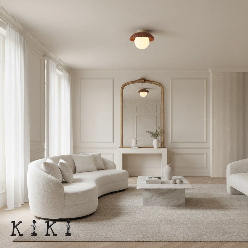 Alien Cream Ceiling Light - Resin Flower Ceiling Lamp for Living Room and Kitchen K227