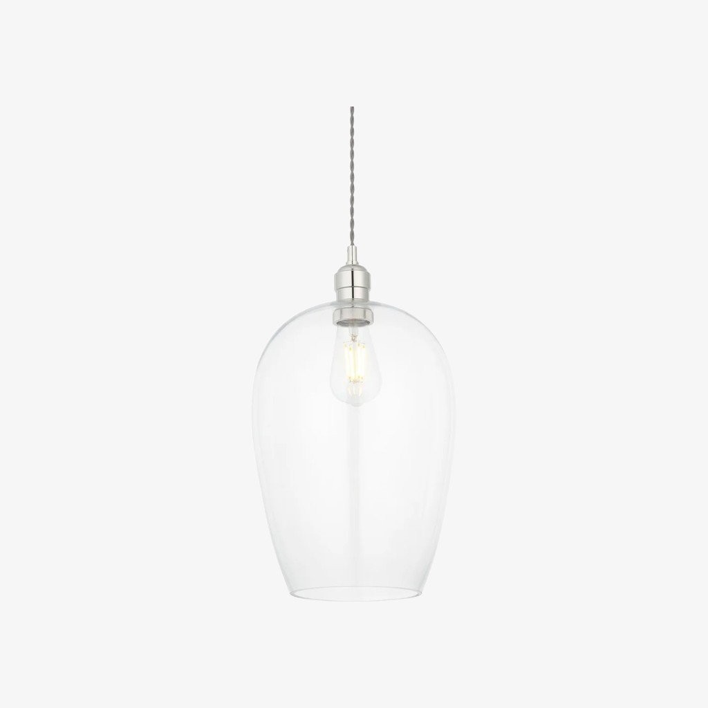 Clarione Height-Adjustable Glass Pendant Light - Classic Art Deco Light K2004